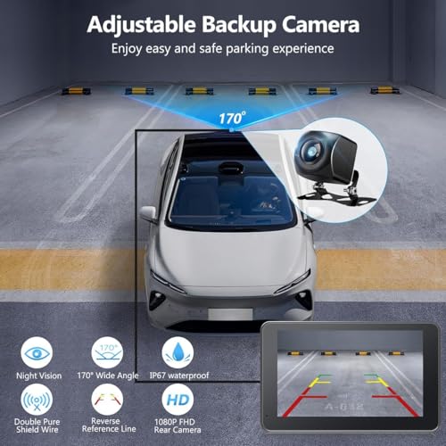Carplay Screen for Car with Apple CarPlay/Android Auto, 7" Wireless Car Stereo, Portable Touchscreen Car Radio with Blueto...
