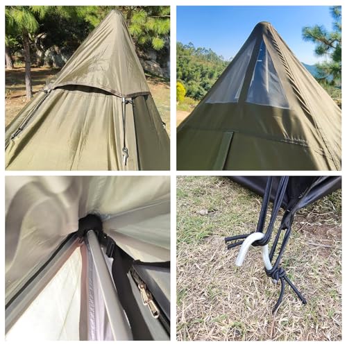 HipierFx 1 Person Tent Ultralight Tipi Tent for Outdoor Camping Backpacking Hiking One Man Small Tent