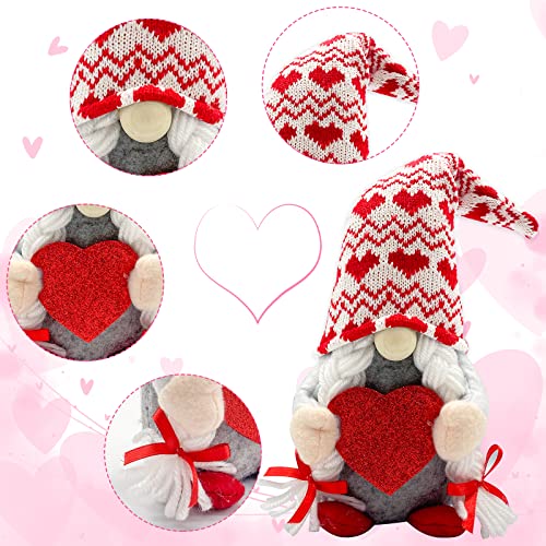 Teeker Valentines Day Decor - Valentines Day Decorations - Red Valentine Couple Plush Gnomes Decorations for Home, Indoor,...