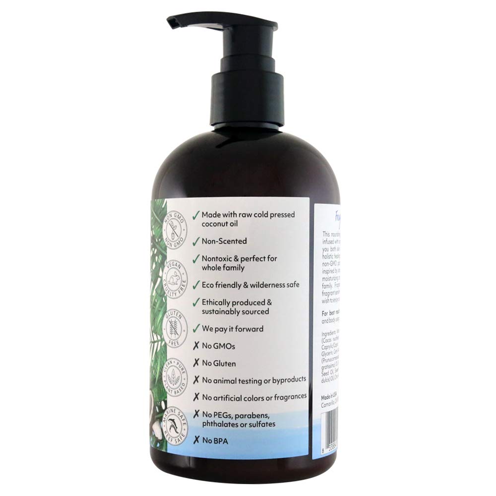 Coco Fiji Face & Body Lotion Infused With Coconut Oil | Lotion for Dry Skin | Moisturizer Face Cream & Massage Lotion for Women & Men | Fragrance Free 12 oz, Pack of 3