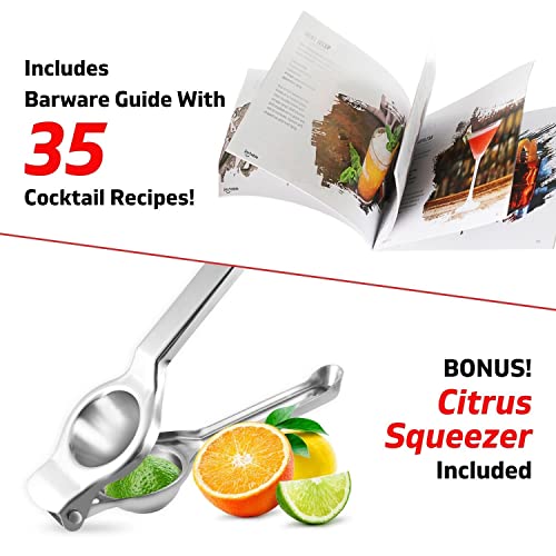 JoyTable Bar Set Cocktail Shaker Set, Stainless Steel Mixology Bartender Kit, 28PC Cocktail Kit, Silver Cocktail Set, Bar ...