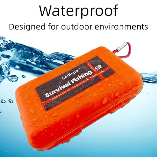 LoDinpo Mini Survival Fishing Kit Small Emergency Fishing TackleBox Pocket Outdoor Fishing Set Travel Party Fishing shoebo...