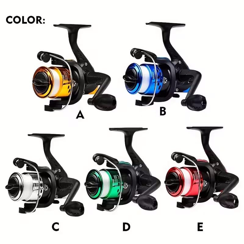 1pc Fishing Reel Gear Ratio 5, 2:1 Spinning Reel with Fishing Line Portable Angling Supplies