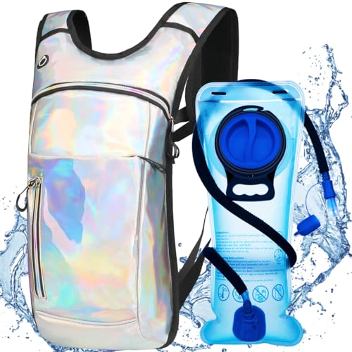 Hydration Backpack, Water Backpack with 2L Hydration Bladder, Rave Backpack Hydration Pack, Festival Essential for Raves, ...