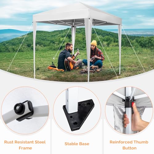 VINGLI 10x10 Pop Up Canopy Tent with Sidewalls, Outdoor Gazebo Canopy Tent, Patio Event Tents Outdoor Commercial Canopy fo...