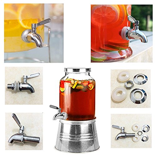 BTSKY™Stainless Steel Beverage Dispenser Replacement Spigot Fits 16mm（5/8 inch）Opening - No Lead Dispenser Replacement Fau...