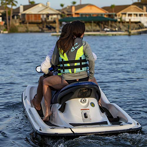 O'Neill Women's Superlite USCG Life Vest,Black/Black/Black:Turquoise,S
