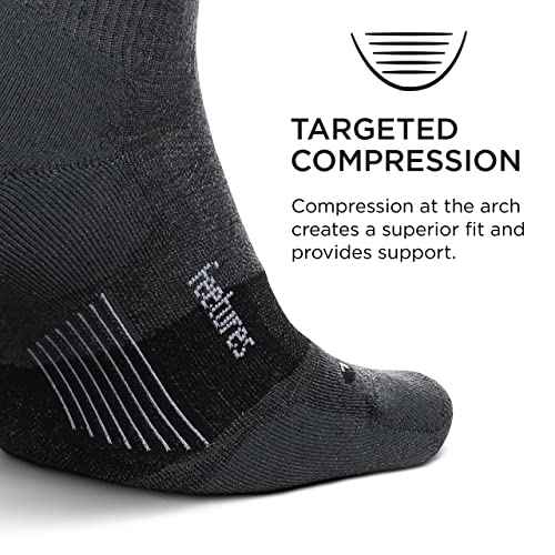 Feetures Merino 10 Cushion Quarter Sock Stripe