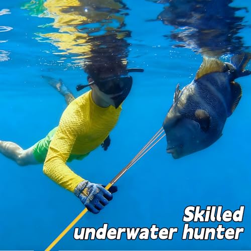 SINGMATOOLS Spearfishing Pole Hawaiian Sling Fishing Spear Set Fiberglass Pole Spear Harpoon Spearfishing Gear