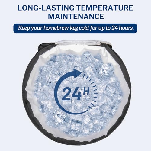 Holdly Keg Cooler for Home Brew – Portable 5 Gallon Keg Cooler Bag with Waterproof Lining and Durable Oxford Cloth