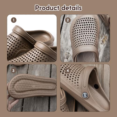 Perforated Slip-On Shoes, Comfortable Clogs for Outdoor and Water Activities, Lightweight and Breathability Casual Sandals