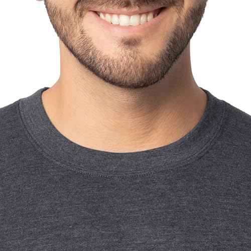 Fruit Of The Loom Mens Eversoft Fleece Crewneck Sweatshirts, Moisture Wicking & Breathable, Sizes S-4x Shirt, Black Heather, Large US