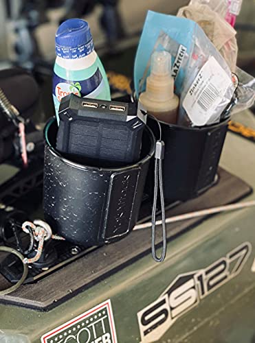 YakAttack Black MultiMount Cup Holder | Track Mount Drink Holder for Kayaks & Boats | Compatible with GearTrac & MightyMou...