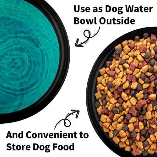 Collapsible Dog Bowls-2 Pack Large Size for Large/Medium Dogs, Pet Travel Water Bowl, Dogs Cat Portable Water Bowl, Dog Pe...