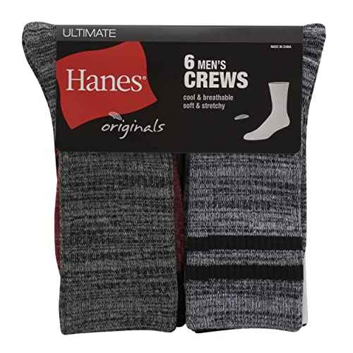 Hanes Men's Hanes Men's Socks, Ultimate Originals Crew, Ankle and No Show Socks