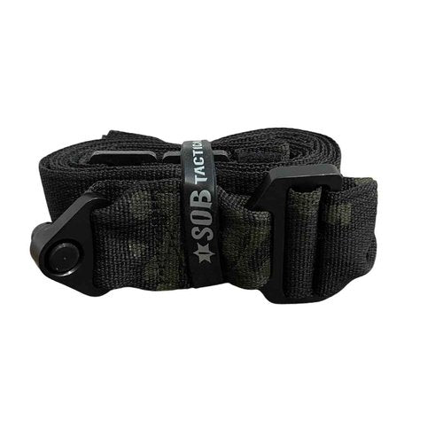 Sheriff of Baghdad B-Sling 1.5" MFQD | 2-Point B-Sling | All Metal Hardware Included| for Fast Transitions - Black Multicam
