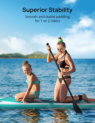 EVAJOY Inflatable Paddle Board 6'' Thick Around Stand Up Paddle Board with Portable iSUP Accessories & Waterproof Bag, Por...