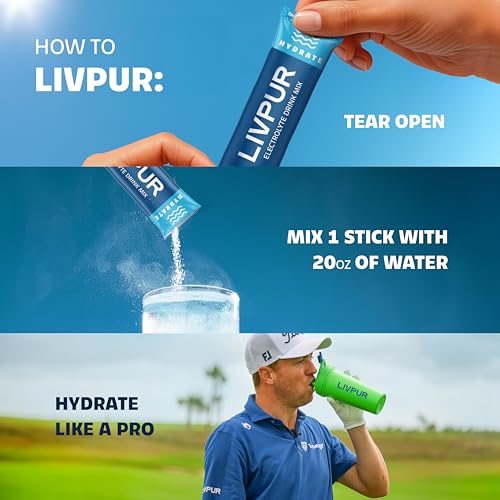 LIVPUR Electrolyte Drink Mix, Instant Hydration Powder with Vitamin C, B6, B12 & Essential Amino Acids for Muscle Support...