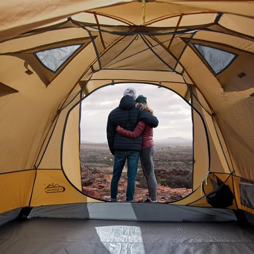 2-3 Person Backpacking Tent with Double Door 2 Vestibule, Waterproof Windproof Lightweight Easy Set Up 3 Season 2 Man Two ...