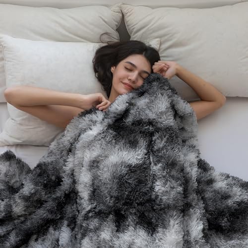 COOVA Ultra Soft Faux Fur Throw Blanket – Fuzzy Fluffy Cozy Microfiber Blankets, Warm Thick Plush Sherpa Fleece Throw Blan...