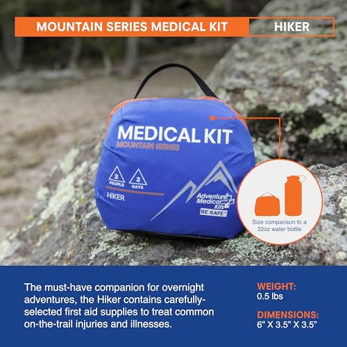 Adventure Medical Kits Mountain Series Medical Kit - Hiker - Emergency Medical First Aid Kit - For 2 People for 2 Days - C...