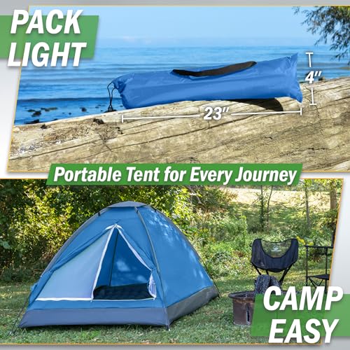 2 Person Camping Tent with Rain Fly and Carrying Bag