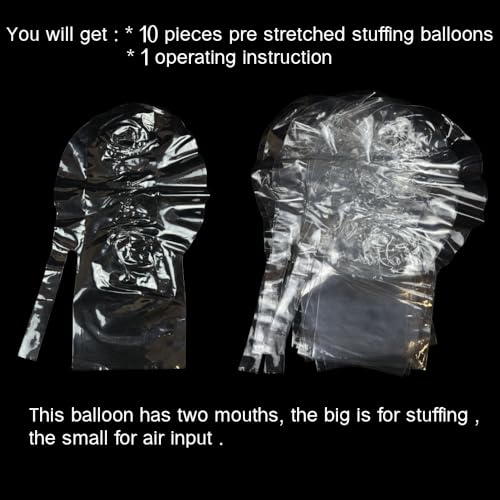 Large Clear Balloons for Stuffing, 10pack Big Extra Wide Mouth Bubble BoBo Balloons, Giant Wrap Gifts for Mother's Day/Bri...