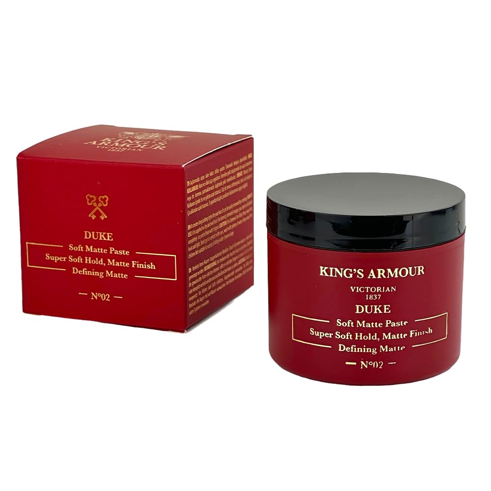 King's Armour DUKE - Lightweight Matte Hair Paste for Men | Soft Hold, Natural Texture | Everyday Styling with Royal Class - 110