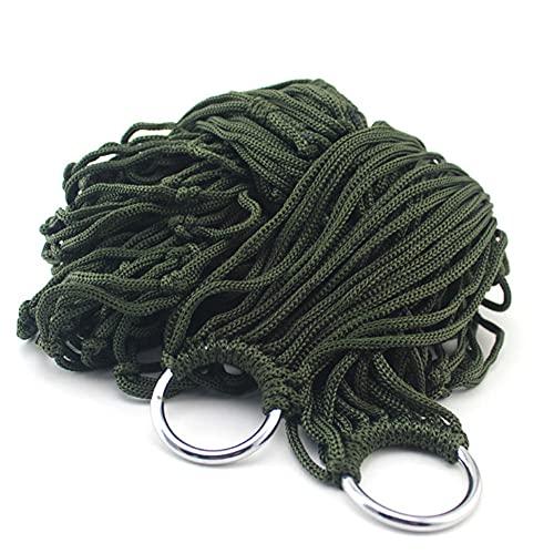 Camping Hammock, Comfortable Outdoor Nylon Mesh Rope Hanging Bed Suitable for Camping Hiking