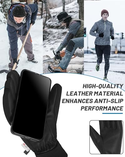 RIGWARL Waterproof Gloves for Cold Weather for Men/Women, Thick Winter Gloves with 3M Thinsulate, Thermal Warm Snow Glove