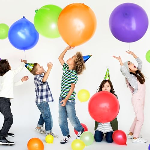 30Pcs Premium 18 inches Heavy Duty Punch Balloons with Rubber Bands, 12 colors, Odorless Punching Balloon Toy For Birthday...