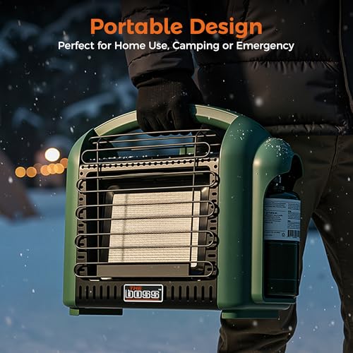THE BOSS Propane Heater for Patio, 12000 BTU Portable Heater Outdoor Use Propane, Outdoor Space Heater for Camping