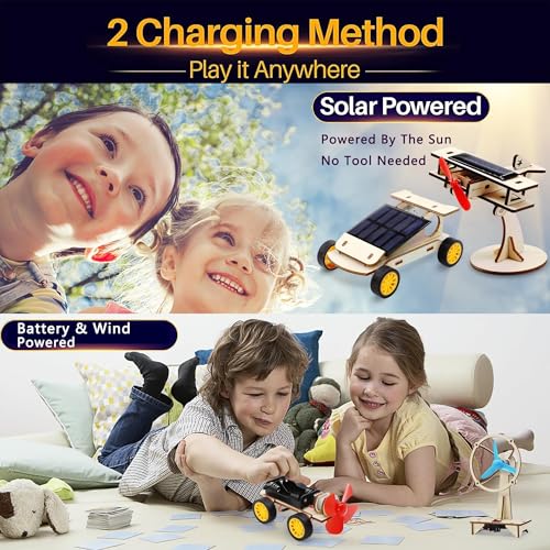 STEM Kits for Kids Ages 8-10-12-14, Stem Toys for Boys Age 8-12, Science Projects, Solar Car Building Kits, Activities Eng...