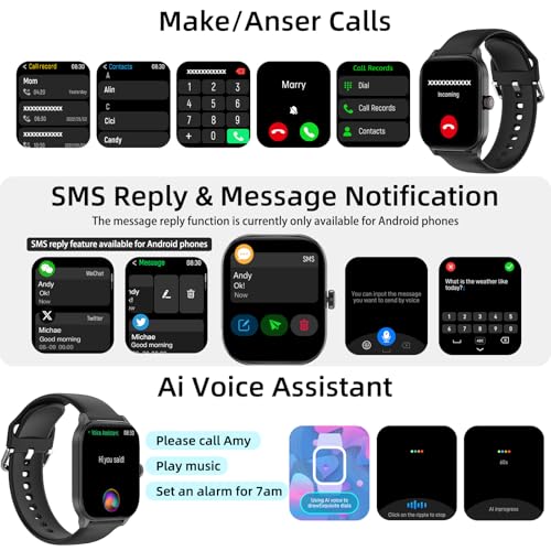 Smart Watch with Built-in GPS and Offline Maps, 1.96" HD Display, Answer/Make Calls, 100+ Sport Modes, Heart Rate/Sleep/Sp...