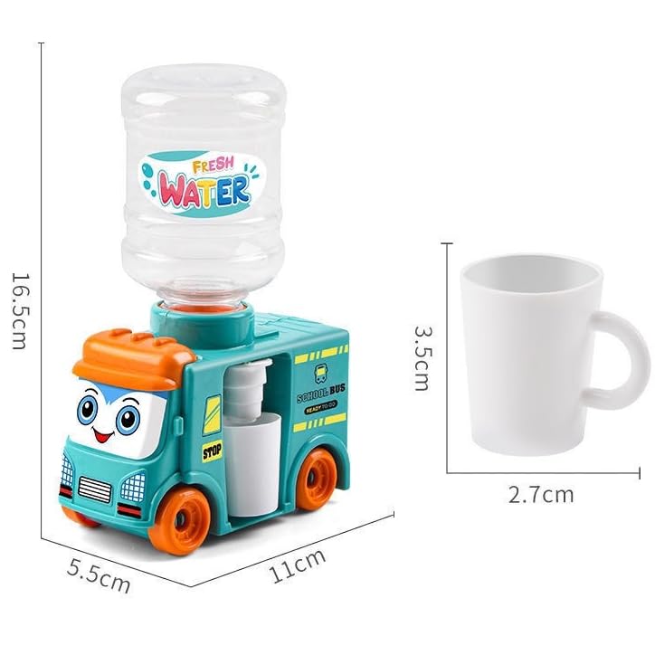 RMISODO Mini Water Dispenser for Kids, Adorable Bus Water Machine Kids, Large Capacity, Sliding School Bus Drinking Water ...
