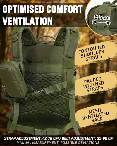 NWT XPEDITION Military Tactical Backpack,Sturdy Work & Molle Laptops Rucksack,Army Pack for Hiking Camping Travel Fishing ...