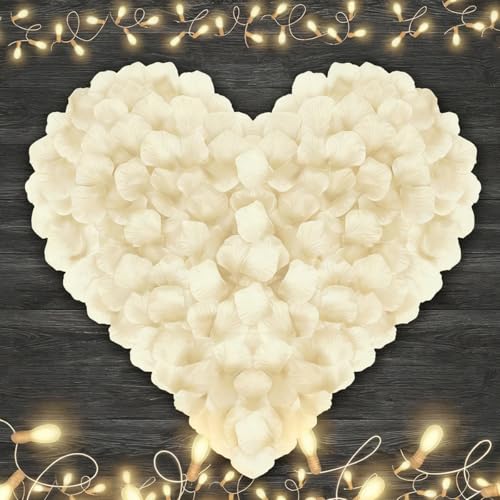 VKshop 4500 Pieces Red Rose Petals,Artificial Fake Rose Petals,Flower Petals for Romantic Night, Wedding, Event, Party, De...
