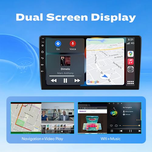 [2G+32G] Carplay Android Auto Touchscreen Autoradio Car Stereo GPS Navigation FM Radio Head Unit WiFi Mirror Link Multimed...