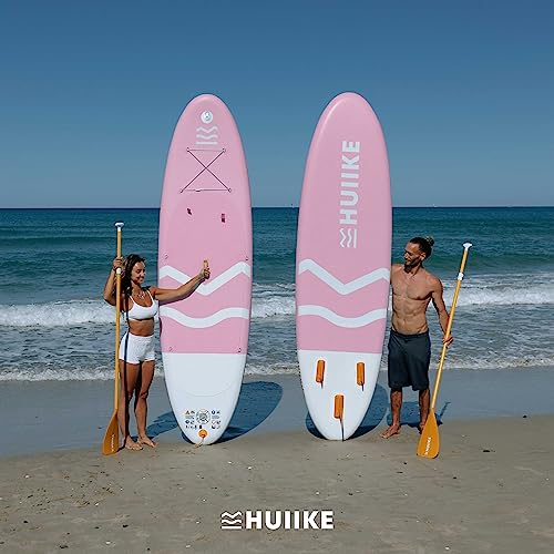 HUIIKE Inflatable Paddle Board for Adults with Accessories Included, Oar, Fins, Pump. Stand Up Paddleboard Great Stability...