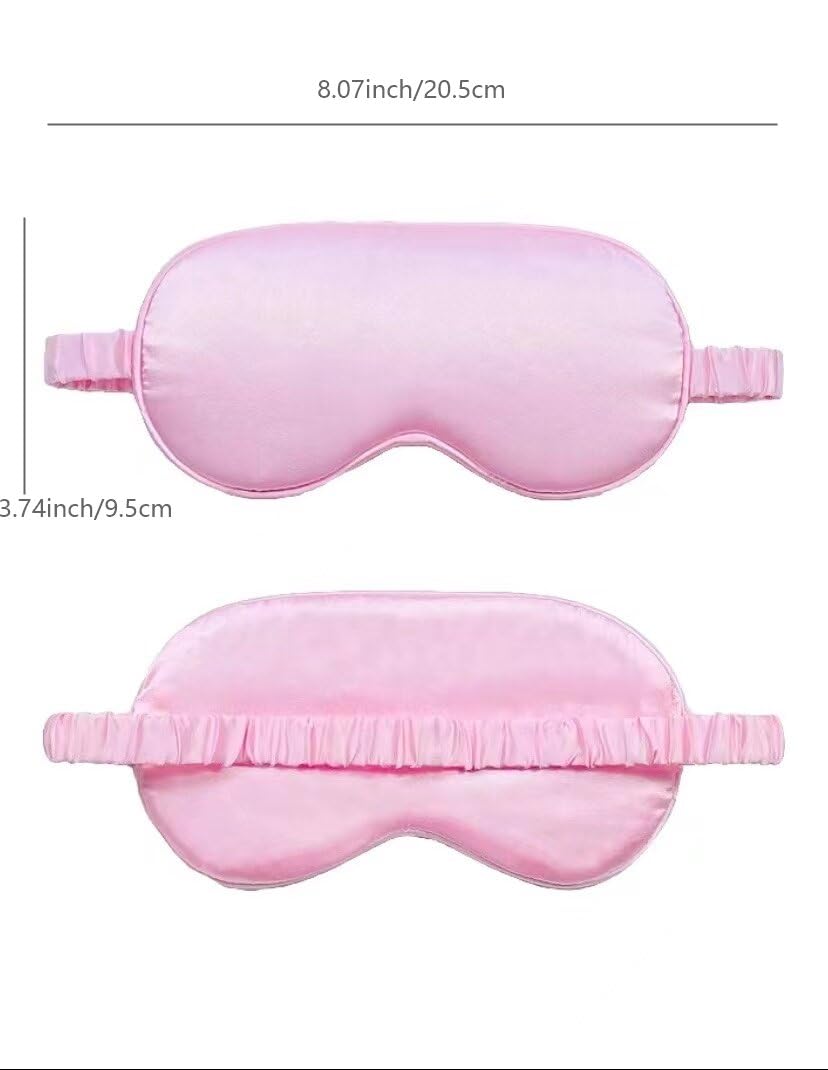 10 Pack Sleep Mask,Silk Eye Mask,for Night Sleeping,Office, Travel,Party Games,Suitablefor Men/Women (Pink)