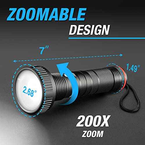 Bell+Howell Taclight Max Deluxe Ultra High-Powered Handheld Flashlight,1,000 Lumens-7,000K Cree LED, 5 Modes Rechargeable Shatter Resistant, Compact Outdoor Camping As Seen On TV - Set of 2