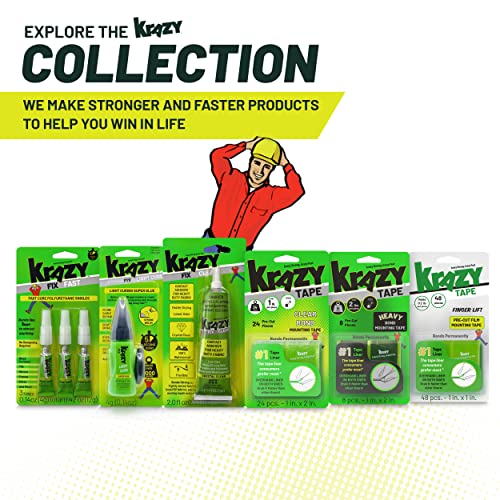 Krazy Fix Fast Waterproof Glue, Fast Curing Polyurethane Singles, Repair Adhesive for Shoe Repair, Ceramic, Plastic, Jewelry, Metal, 12 Grams (Pack of 3 x 4g mini Tubes)