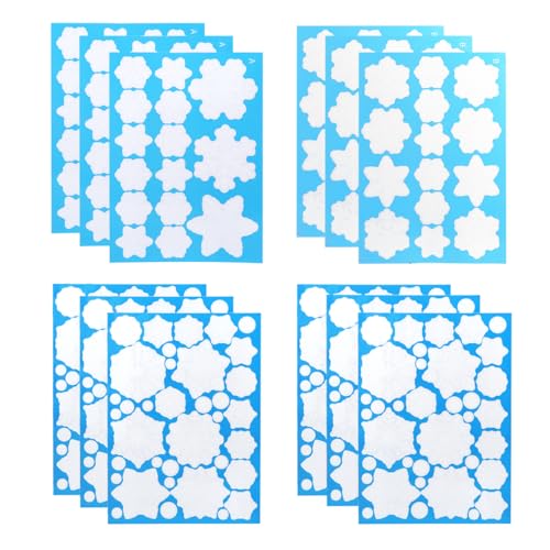 DC-BEAUTIFUL 318 Pcs Christmas Snowflakes Clings Decoration Set, White Christmas Theme Window Stickers, Winter Snow Flakes...