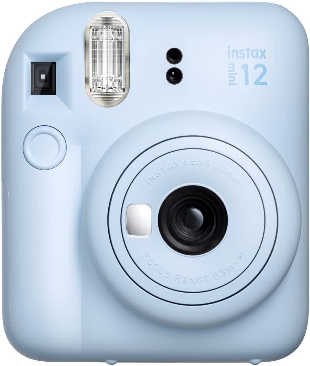 Fujifilm Instax Mini 12 Instant Camera Pastel Blue + Fuji Film Value Pack (40 Sheets) + Shutter Accessories Bundle, Incl. Compat