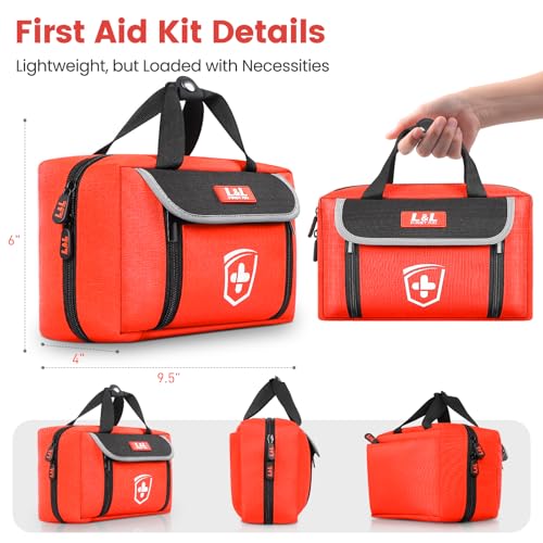 First Aid Kit for Car, 350 Piece Survival Gear and Supplies for Car Home Travel Hiking, First Aid Kit Survival Kit, Waterp...