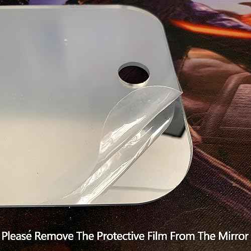 Shatterproof Shower Mirror Fogless for Shaving,(Medium 8x6 Inch) Anti Fog Shaving Mirror Holder NO-Drilling, No Fog Free Waterproof,Small Wall Mounted Bathroom Accessories Camping Hanging Men