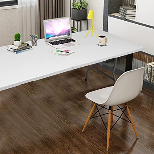 CAMP SOLUTIONS Plastic Folding Table, 5 FT Folding Table, Plastic Portable Tables for Dining Parties Card Picnic Camping, ...