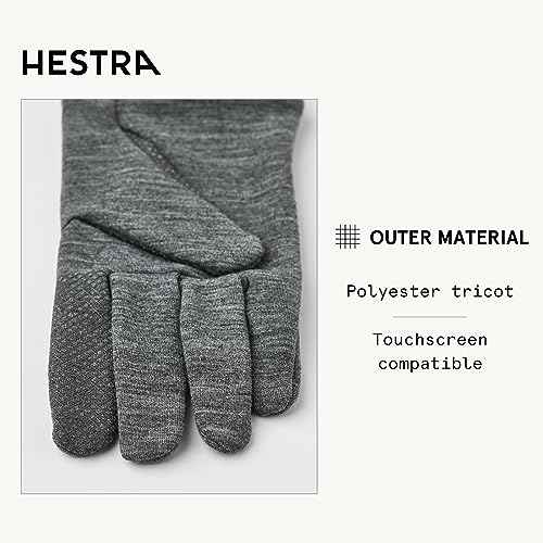 Hestra Touch Point Warmth Liner - Machine Washable, Touch Screen Compatible Liner for Additional Layering or as a Thin Glove