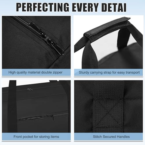 CSOKRE Heavy Duty Folding Chair Storage Bag, [Thick Fabric+Front Pocket] 40.5" x 12.2" x 20",For Metal/Plastic/Wooden Chai...