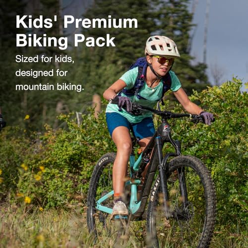 Osprey Raptor Jr Boy's Mountain Biking Backpack with Hydraulics Reservoir, Tundra Green